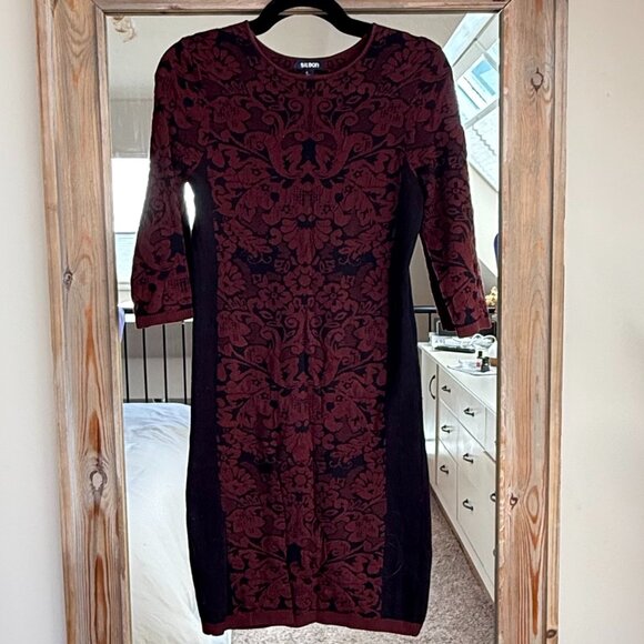 Baroque Floral Jacquard Dress - Picture 2 of 8